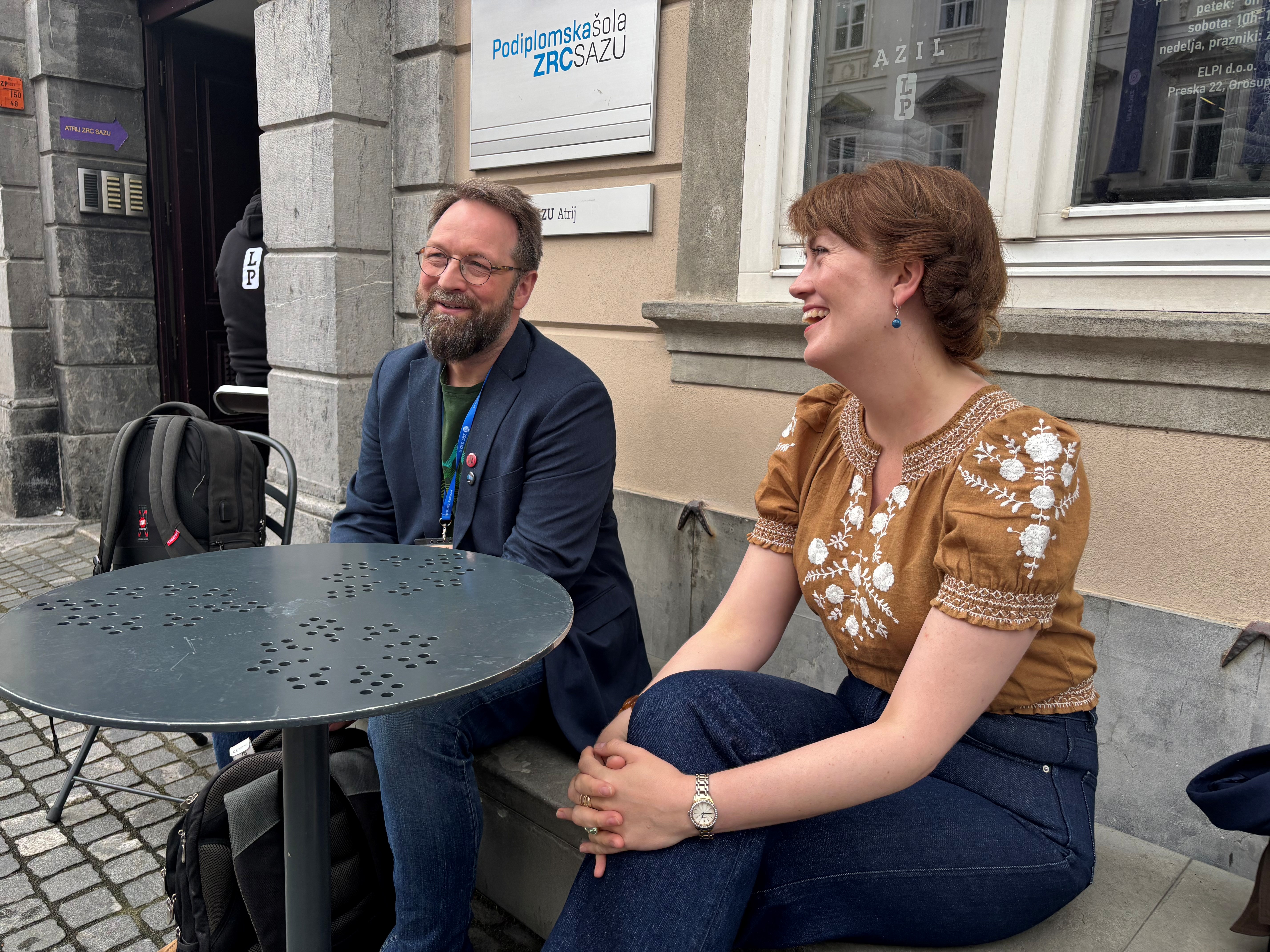 Tone Myrvold og Arnfinn Stendal Rokhne, museumsdirektør for Ringve og Rockheim musikkmuseer. Foto: Anna Benedicte Stigen