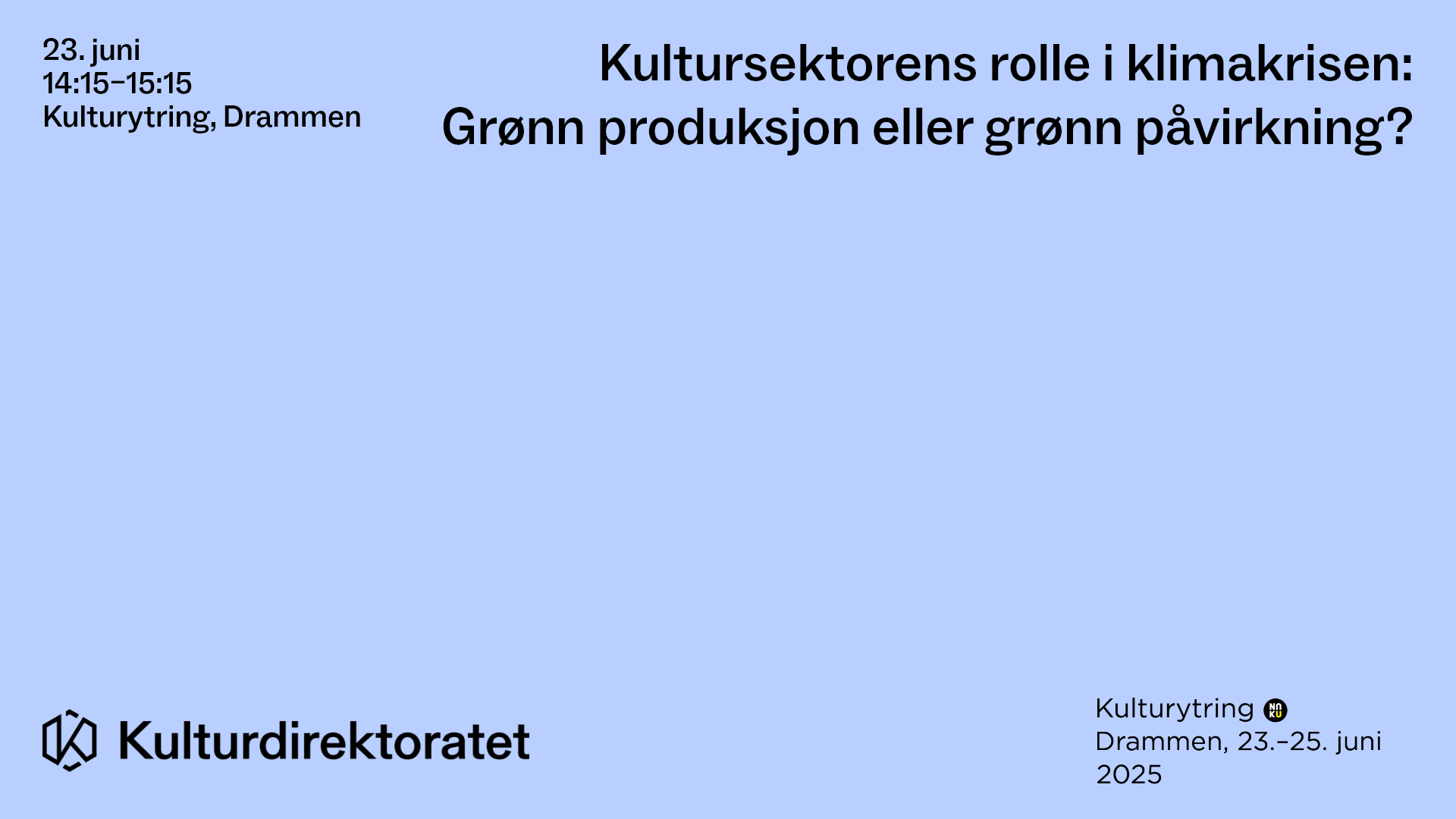 Arrangementbanner bærekraft