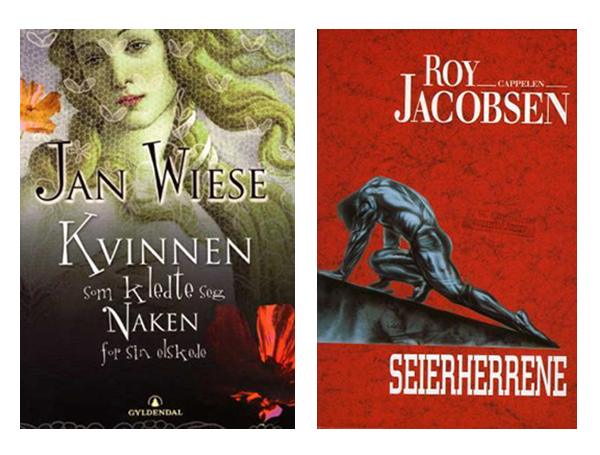 Aud Kjersti Thorbjørnsen har valgt seg to bøker, Kvinnen som kledte seg naken for sin elskede av Jan Wiese og Seierherrene av Roy Jacobsen.