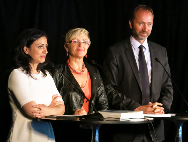 Kulturminister Hadia Tajik, Kommunalminister Liv Signe Navarsete og Nærings- og handelsminister Trond Giske lanserte ny handlingsplan for kulturnæringer.